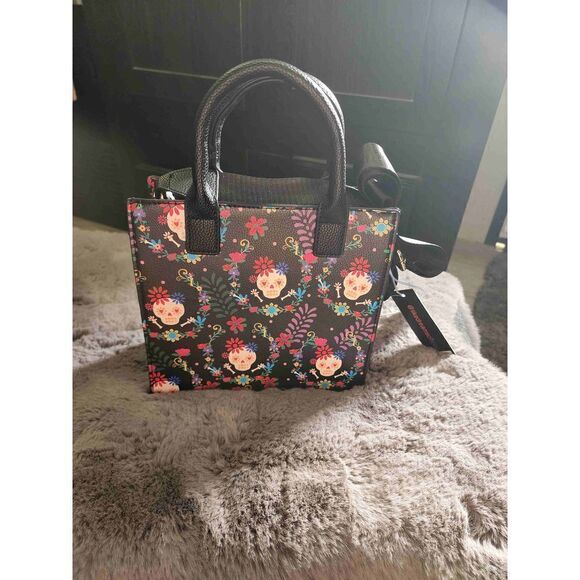 Like Dreams small Skull purse crossbody black with skulls multi color - Picture 5 of 14